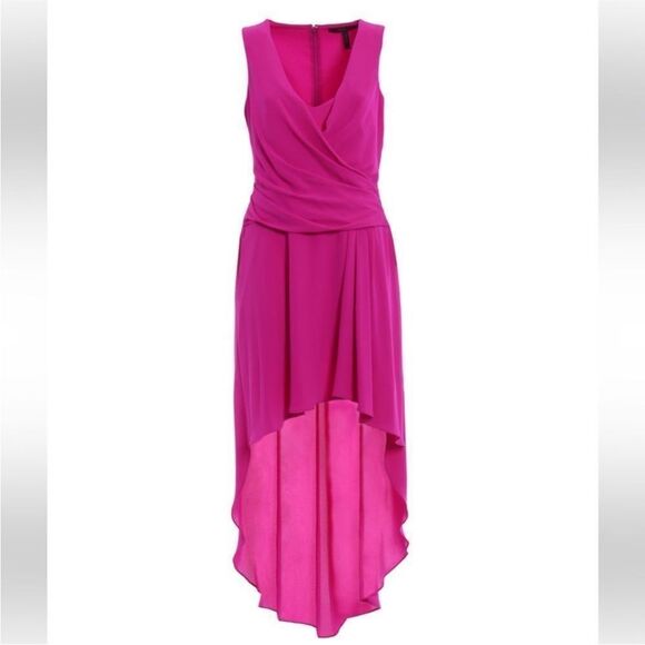 Bcbg Maxazria Elegant Pink Sleeveless high low Dress, US0 - Picture 1 of 12